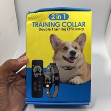2-in-1 Dog Shock Bark Collar 4200FT Remote Waterproof 8-120lbs