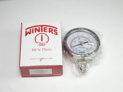 #ad Winters PAM1750 Pressure Gauge 2.5″ Face Dial 30quot;Hg Vac 150PSI 1 4″NPT Bottom... $65.00