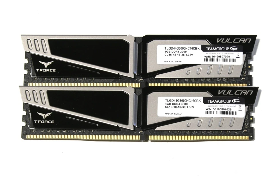 TeamGroup T-Force Vulcan 8GB (2x4GB) DDR4 3000MHz CL16 Desktop Memory RAM - Image 2 of 2