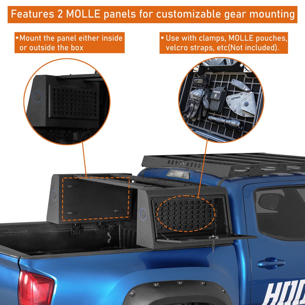 Bed Rack Tools Pickup Topsider Truck Trunk Bed Rack Tool Box Lockable Storage Box Set ...