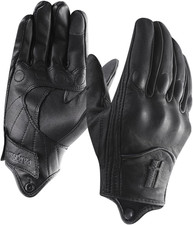 Mens Winter Warm Leather Motorcycle Gloves with Touchscreen