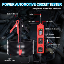 6-48v Digital Automotive Car Power Circuit Electrical Tester Probe Test W Light