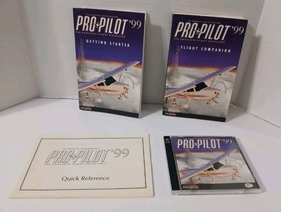 Pro Pilot 99 PC CD-ROM Game The Complete Flight Simulator 1999 Pre-owned Manuals