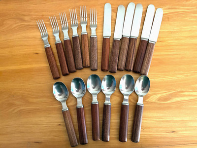 Signe Persson-Melin Boda Nova Pakkawood Packawood Flatware Six 3-Piece Settings