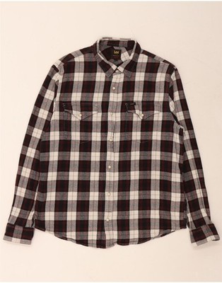 LEE Herren Regular Fit Flanellhemd Large Mehrfarbig Kariert Baumwolle NL13
