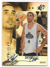 A.J. BRAMLETT ROOKIE AUTO SERIAL /2500 1999-00 SPX 120 CLE CAVALIERS AZ WILDCATS