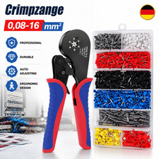 Sechskant Crimpzange 1200-teilig Aderendh&uuml;lsen-Set Legierungsstahl Kabelschuhe