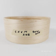 VTG 5.5x14 Solid Maple Single Ply Unibody Reinforced Snare Drum Shell - Beveled