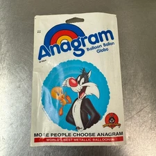 Vtg ANAGRAM Looney Tunes SYLVESTER / TWEETY BIRD Metallic Balloon