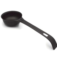 Diaspora Co Iron Tadka Spoon 14.9" Cast Iron Tempering Ladle Indian Cooking