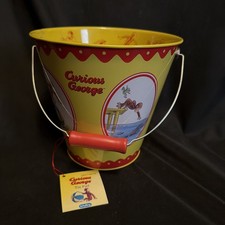 Vintage Tin Sand Pail Curious George by Schylling 7 Tall New W/Tags