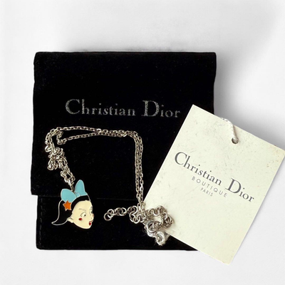 Christian Dior Baby Queen Necklace Silver 925 Galliano Era Vintage