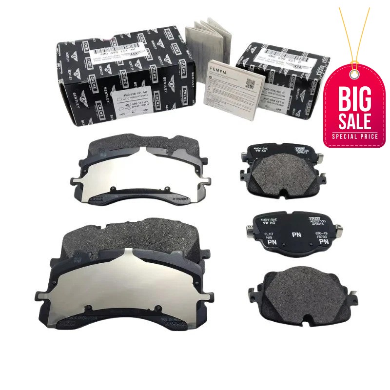 NEW Front& Rear Brake Pads Kit For Bentley Bentayga 4M0698451C 4M0698151AK 17-23