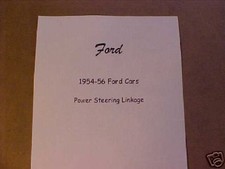 195419551956 Ford Passenger Car Station Wagon Power Steering Linkage Sheet