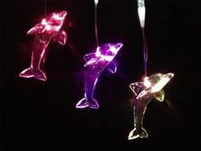 Dolphin 3 Drop LED Night Light Hanging Mobile Lamp with Colour Changing Lights