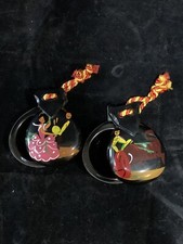 Two Vintage Castanets Hand Painted Made In Spain