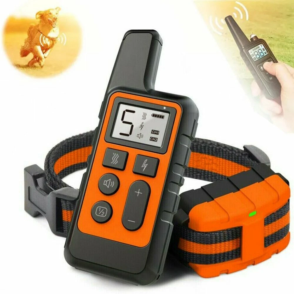 Rechargeable 500M Remote Pet Dog Training Collar LCD Electric