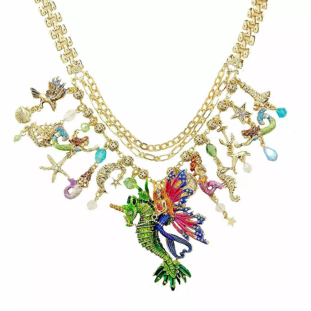 Kirks Folly Leafy Sea Dragon Necklace GT C51 Magical Fantasy Jewelry