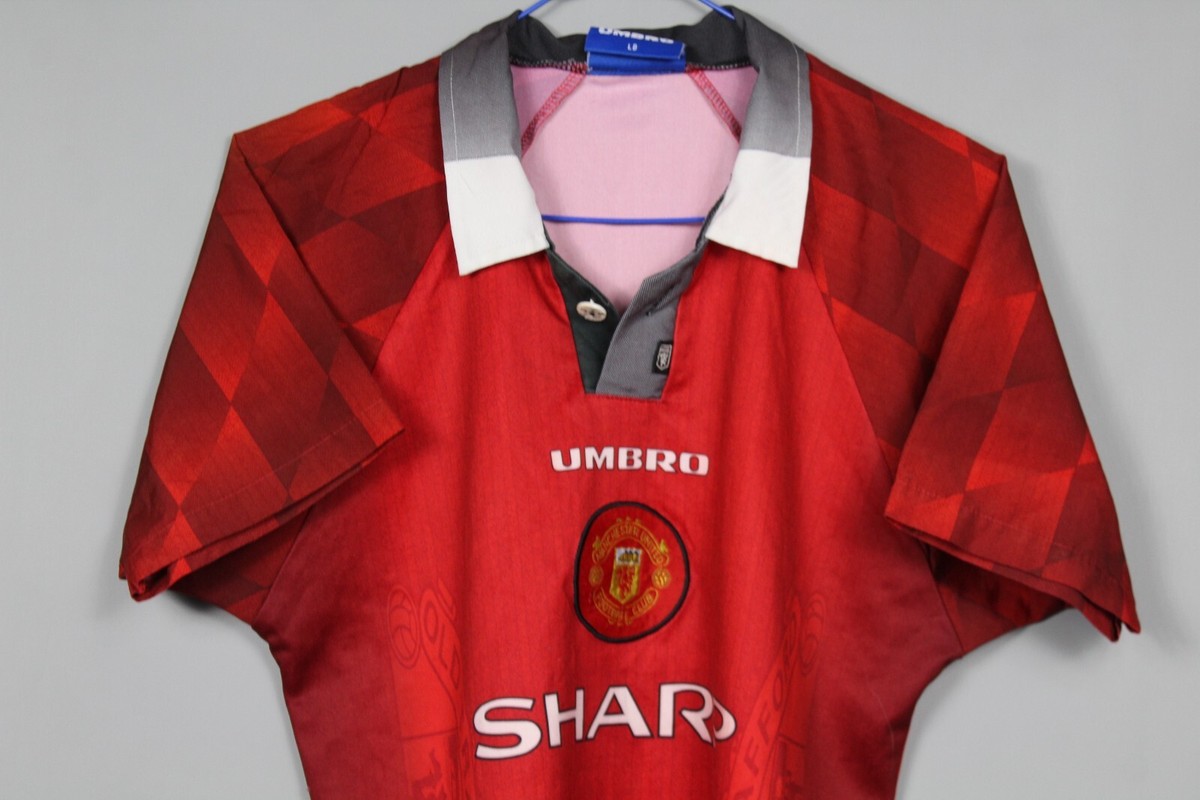 MANCHESTER UNITED 1996/1997/1998 HOME FOOTBALL SHIRT JERSEY UMBRO