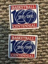 2 Vintage NBA Basketball Centennial 100 Years 1891-1991 Patches
