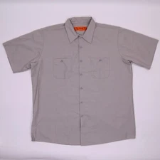 RED KAP  Work  Shirt Men's Short Sleeve Gray  Size XXL. New.