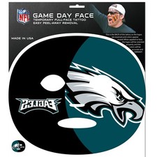 Philadelphia Eagles Game Day Face Temporary Tattoo  (NFL Football)