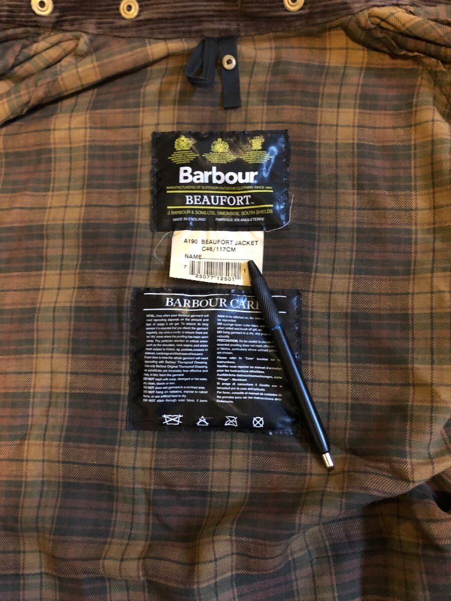 Barbour Beaufort C Wax Jacket RARE 'S VINTAGE MADE IN ENGLAND