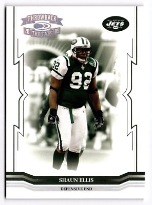 2005 Donruss Playoff Throwback Threads Shaun Ellis #105 /250 New York Jets 