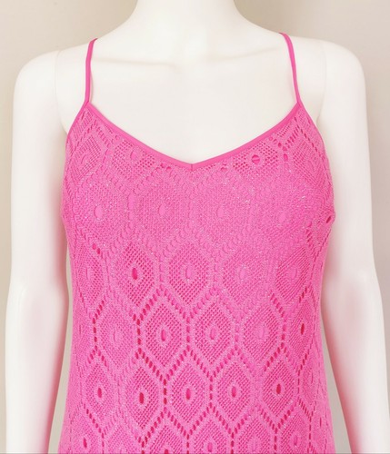 Lilly Pulitzer Dusk Slip Dress XXS Pop Pink Metallic Spaghetti Straps Lined - Picture 2 of 12