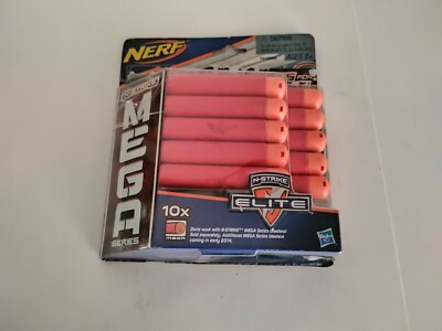 Nerf N-Strike MEGA Darts Ammo Replacement 10 Darts NStrike Red Orange Tips