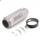 Universal Motorcycle Slip on Exhaust Muffler Pipes Rear Pipe Tailpipe Tips 60mm