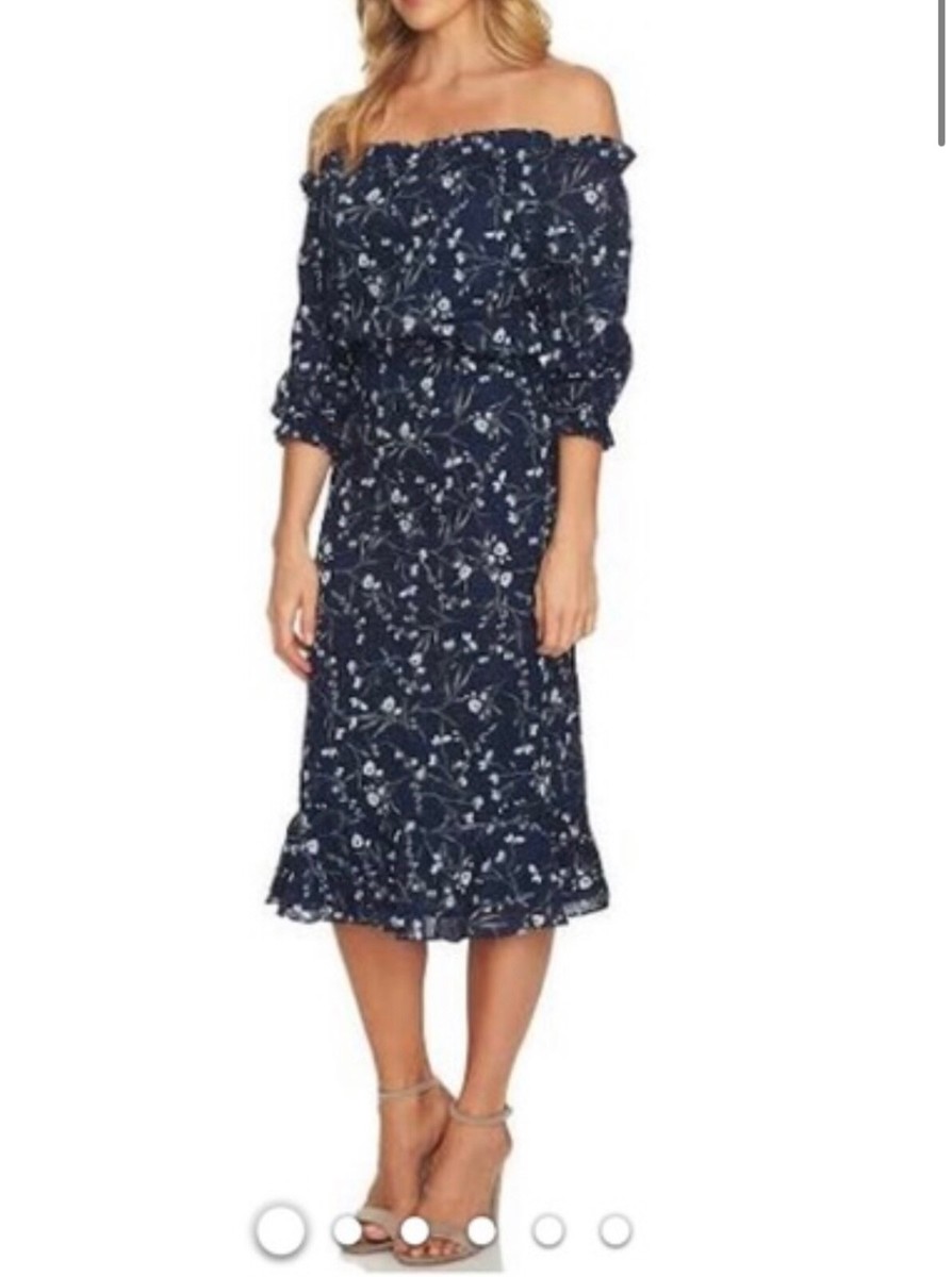 cece off the shoulder dress NWT Womens Size 4 Nordstrom CeCe Brooklyn Stripe Off the Shoulder Dress