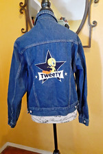 Warner Bros Studio Store Women Denim Tweety Button Front Jacket Size Medium