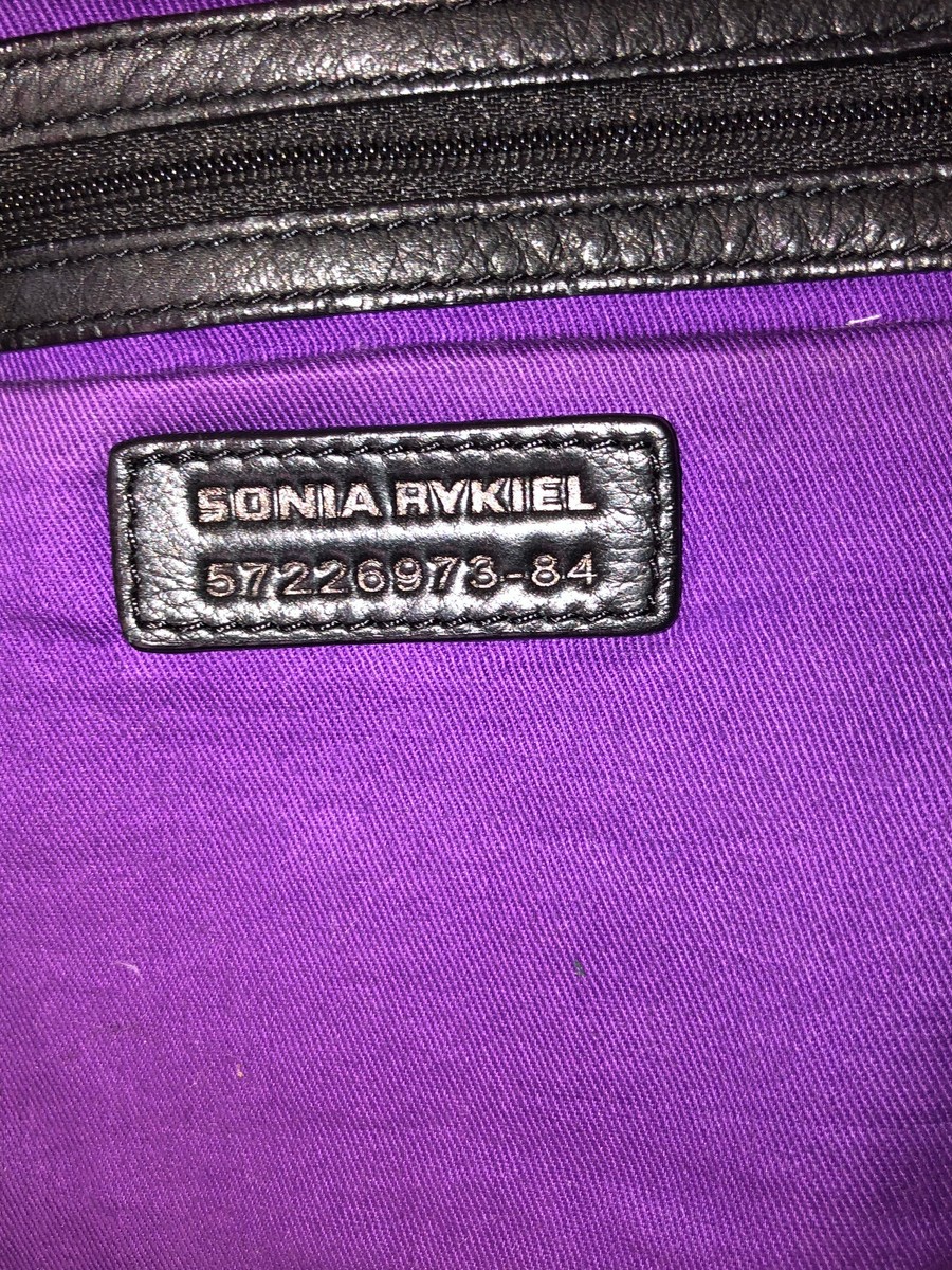 Sac à Main Sonia Rykiel En Cuir Pleine Fleur Noir - Grand Format - Occasion Excellent état