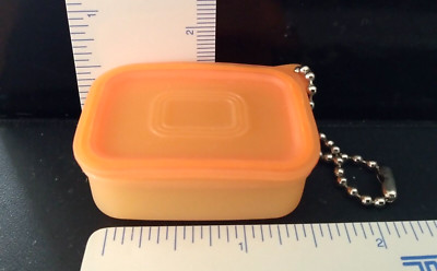 Tupperware Baseline Canister Keychain - Orange - HTF - NIP