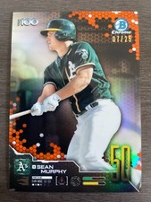 2019 Bowman Chrome Sean Murphy BTP-50 Scouts Top 100 Chrome Orange Refractor /25