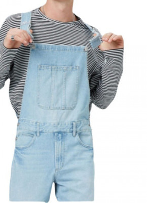 Men's Denim Suspenders Men's Jeans New Pants One-piece Pants