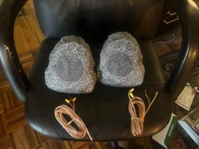   Theater Solutions Full Range Outdoor Granite Rock 2 Speaker Set Deck Patio 