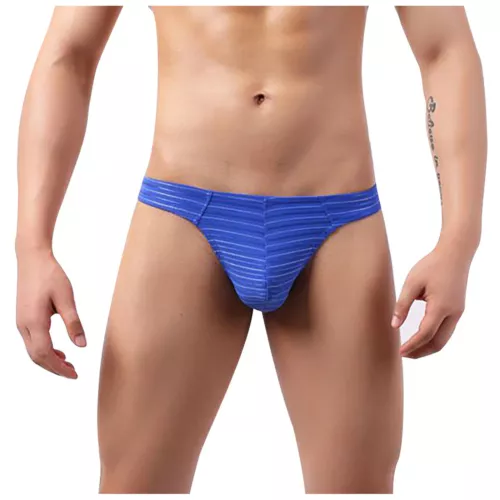 Herren Sexy Niedrig Beutel Dessous Bikini Slip Atmungsaktiv Gestreift Unterwäsche USA - Bild 10 von 95