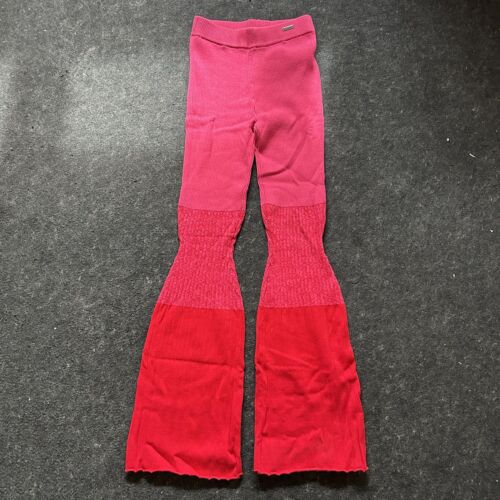 Manière de Voir Women's Ombré Flared Leggings, Pink/Red, size S