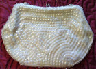 Sequined Handbag, Small Vintage, white good condition. silver tone clasp, white — photo 10