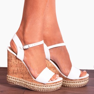 white espadrilles heels