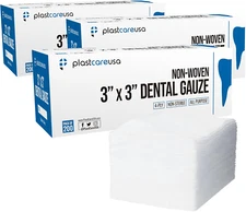 Paquete de 600 almohadillas de gasa 3x3, 4 capas, no estériles, uso general.