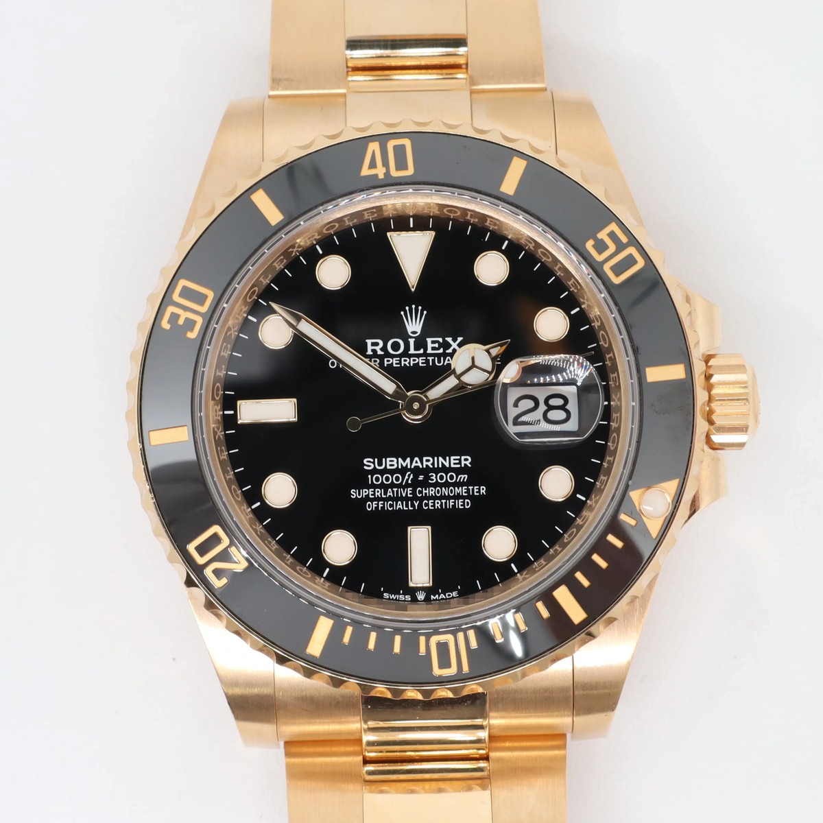 2023 Mint Rolex 126618LN Submariner 40mm 18K Yellow Gold Ceramic
