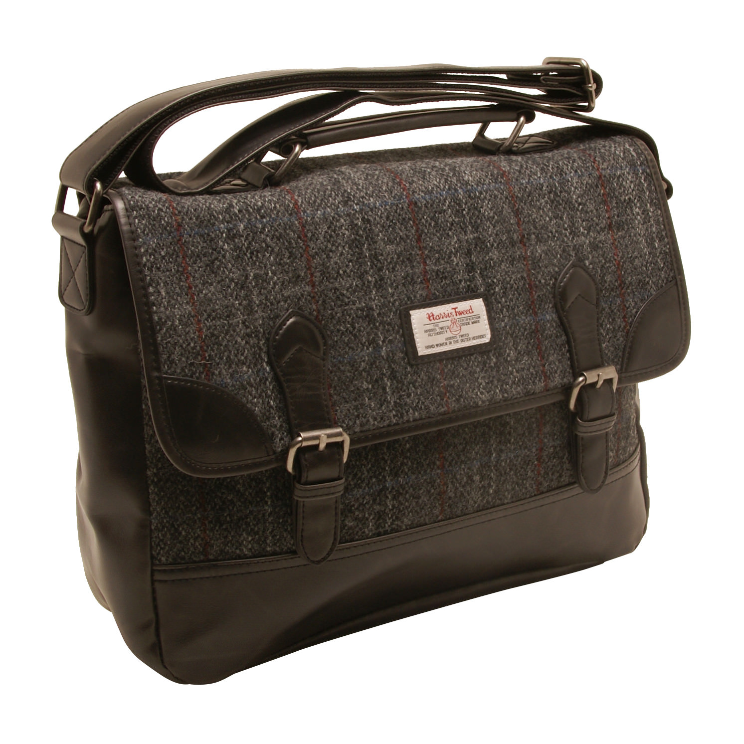 The British Bag Company Berneray Harris Tweed Briefcase Messenger Bag