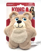 KONG Snuzzles Kiddos Teddy bear Small Squeaky Crinkly Toss & Play Dog Toy 6x5in