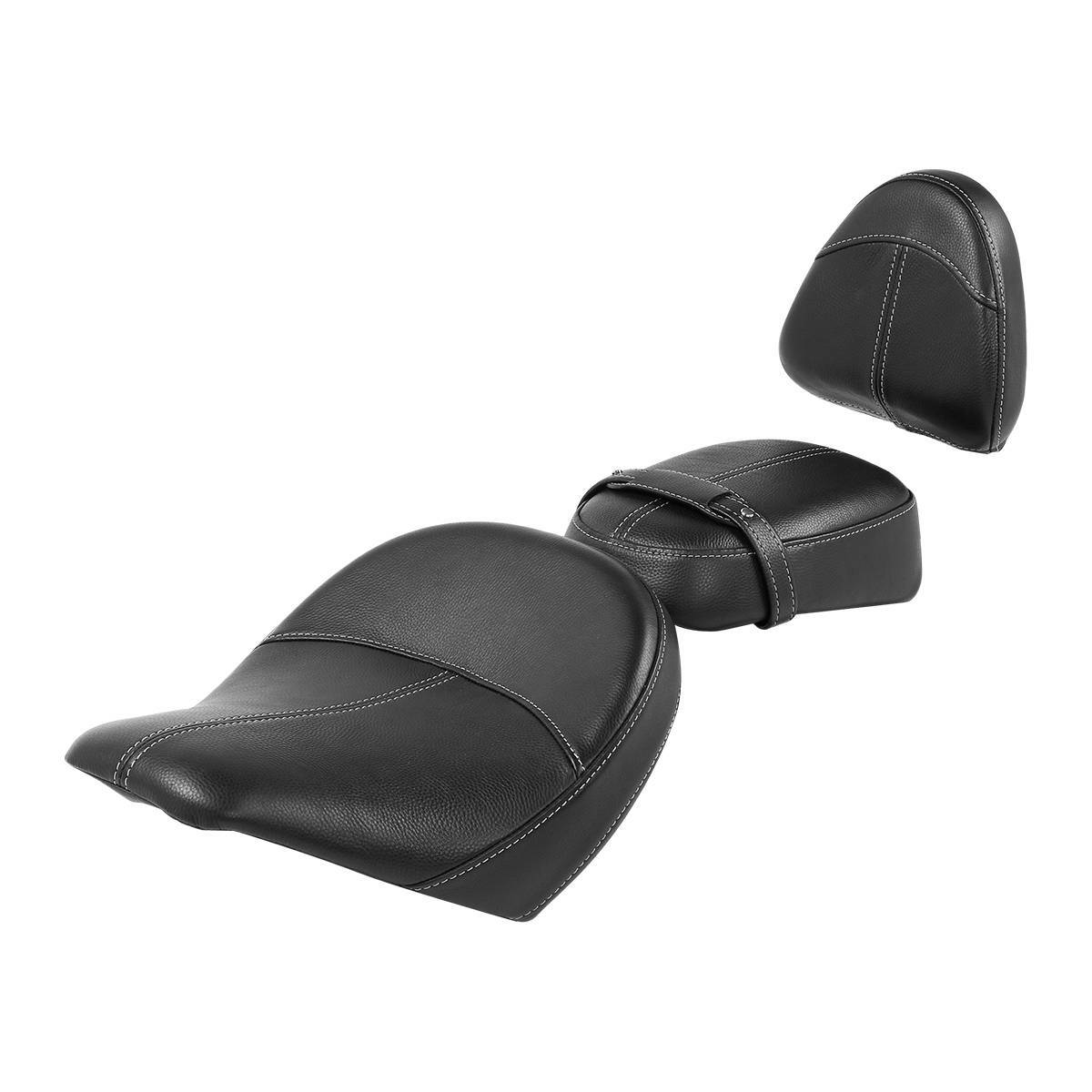 バイイー専用 Black Rider Driver Passenger Seat w/ Backrest Fit For Indian