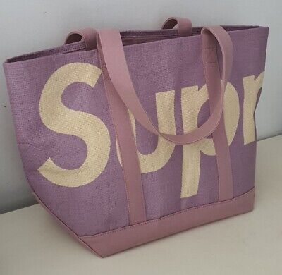 SS20 Supreme Raffia Tote purple bag violet | eBay