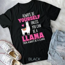 Cute Funny Llama Shirt Llamas Lover Shirts Gifts Girls Women Unisex T-shirt