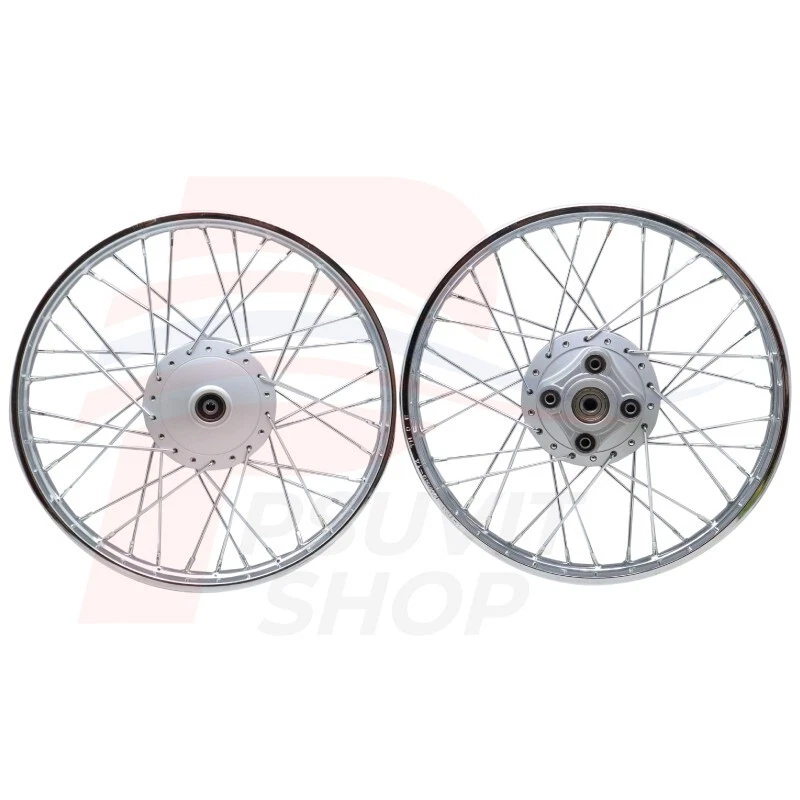 Llantas delanteras y traseras completas Honda ST90 K0 K1 K2 1973-1975 NUEVAS con bujes + radios Foto 4 de 4